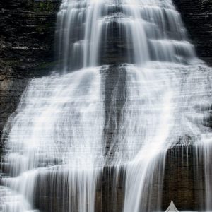A long exposure of Shaquaga Falls in Montour Falls, New York.