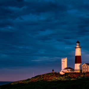 Image of Montauk Point Lighthouse at Dusk.... This was another romantic day trip to Montauk for my