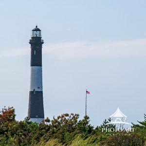 The Fire Island Lighthouse, on the western end of Fire Island and just to the east of Robert Moses