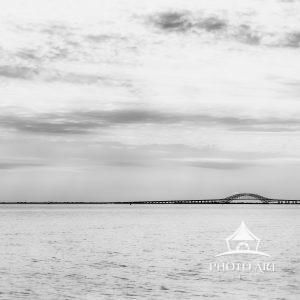 A familiar sight on Long Island, the Robert Moses Causeway, spanning a little over 8 miles across