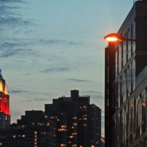Empire State Building at dusk from Long Island City