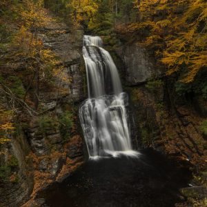 Bushkill Falls in autumn.