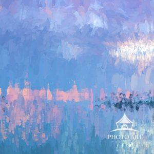 Late Summer Morning 1 Digital abstract expression of sunrise over calm water.