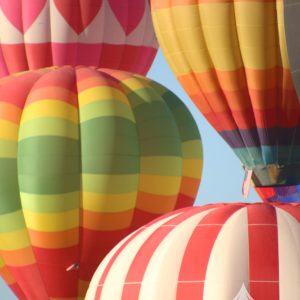 Hot air balloons at the annual Balloon Fiesta in Albuquerque, NM.