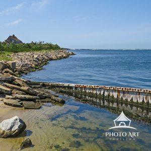 This image captures the shoreline of the inlet at the western most tip of Fire Island.