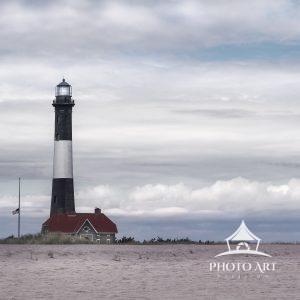 Fire Island Lighthouse at Robert Moses State Park... Photo take from the beach. Long Island, NY.
