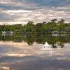 Sunset In Brightwaters, New York 92 Overlooking the Lower Cascade Lake in Brightwaters, New York. Beautiful sky helped to make the