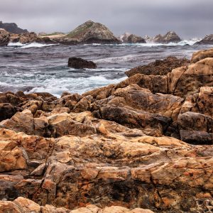 The view from the craggy coastline of Point Lobos, California is always stunning and different,