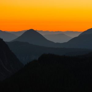 This is a great location within Mt. Rainier National Park, Washington for taking in colorful sunsets