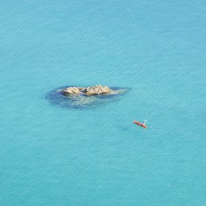 Canoeing off the coast of Capo Vaticano - Calabria, Italy.