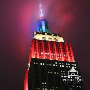 Red, White and Blue – Empire State Building 52 The Empire State Building lit up in red, white and blue for Memorial Day.