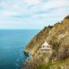 Feeling Small (California, USA) 56 Look closely. A massive home sits atop a massive cliff overlooking the Pacific Ocean along the