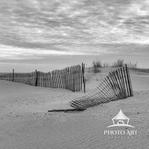 The Beach Fence I 16 Love the simplicity of the lines within this beach fence. The black and white presentation helps to