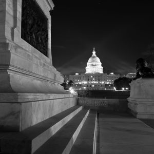 The light were reflecting the United States Capitol.
