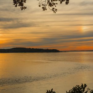 I took this shot from the Mashomack Preserve. It was near sunset over the Peconic Bay. Sundogs,