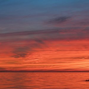 Sunset on the Great South Bay covers the horizon. The clouds were perfect to produce the "sky on