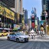 Busy Times Square. 111 Times Square is always in action.