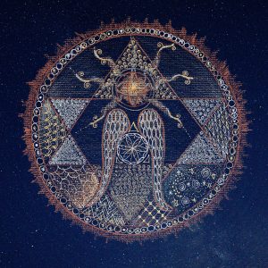 It just seemed like the right thing to do when I layered my hand drawn 'Dreamtime' mandala art