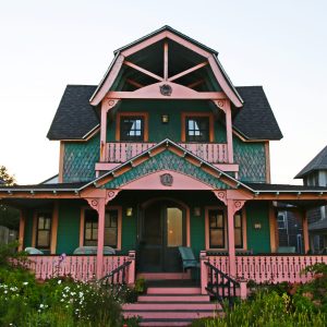 Typical historic home in Oak Bluffs, Martha's Vineyard.  Otherwise known as Gingerbread houses.