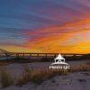 Sky on Fire 108 The sky seems to go on fire during a beautiful sunset over the Fire Island Inlet Bridge.