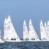 Clean Start 85 After a few general recalls, the Etchells fleet gets a good start & heads off to windward.