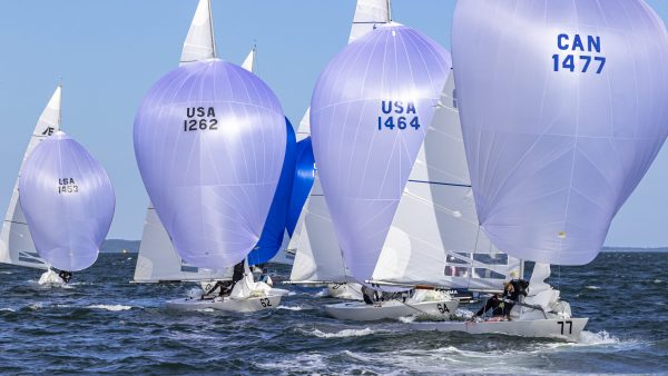 Plenty of action as the Etchells leaders prepare to douse chutes at the finish