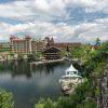 Mohonk Mountain House I 63 The view from the hiking going up to Sky Top. Love this view and the handbuilt structures along the