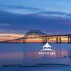 Last Light 39 The low-hanging clouds "funneled" the last light of day under the bridge and, along with the