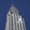 Chrysler Building Blue Sky 41 The silver steel Chrysler Building against a very crisp blue sky. New York, New York