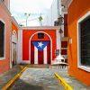 Puerto Rican Flag 2 - Old San Juan, P.R. 9 The cool Puerto Rican flag at the end of street in Old San Juan, Puerto Rico.