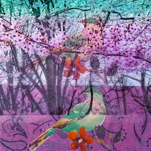 This one-of-a-kind artwork brings to life the exuberance and joy of color, coalescing the beauty of