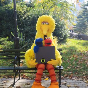 Big Bird and friends enjoying Central Park, NYC on a pretty Fall day.