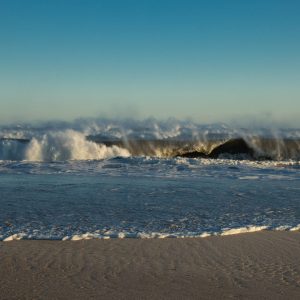 Part of a series of large waves at Robert Moses as Hurricane Irma passed the Island well to the east