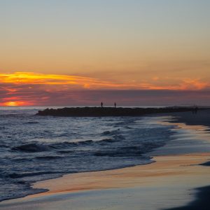 An amazing sunset in Long Beach on Long Island. The jetties add some great visual interest and the