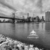 Manhattan at the other side of the bridge B&W 47 I was at Queensbridge Park when I shot this image.