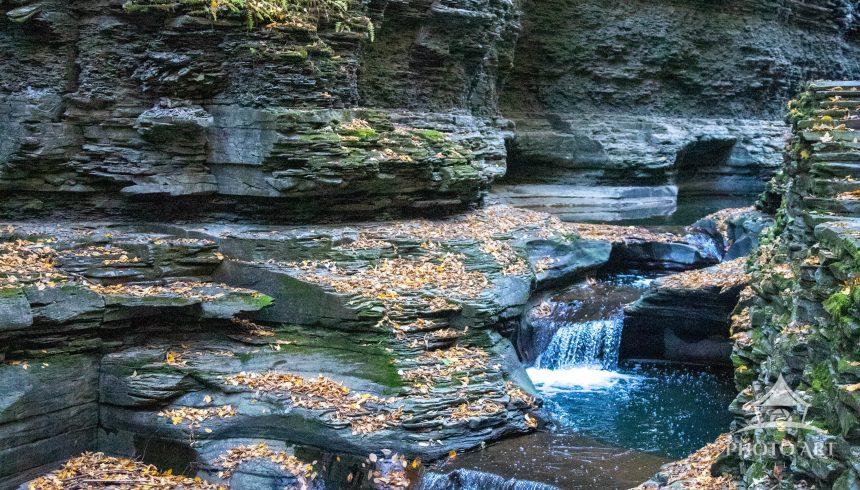 One of the 19 waterfalls on the Gorge Trail at Watkins Glen State Park.