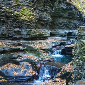 One of the 19 waterfalls on the Gorge Trail at Watkins Glen State Park.