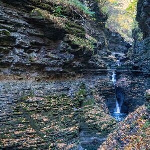 One of the 19 waterfalls on the Gorge Trail at Watkins Glen State Park.