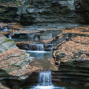 One of the 19 waterfalls on the Gorge Trail at Watkins Glen State Park.