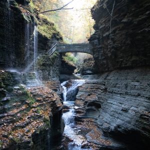 One of the 19 waterfalls on the Gorge Trail at Watkins Glen State Park.