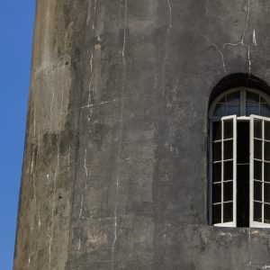 Close up of a Fire Island Lighthouse Window.