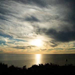 One of many perfect sunsets from the cliffs overlooking First Encounter Beach in Eastham, MA on Cape