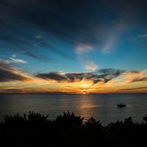 One of many perfect sunsets from the cliffs overlooking First Encounter Beach in Eastham, MA on Cape