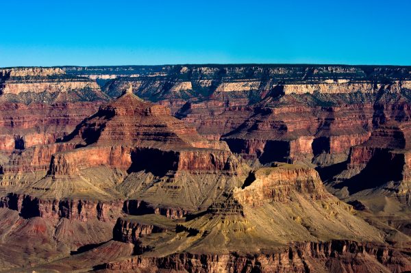 An early morning look over the south rim of the grand canyon