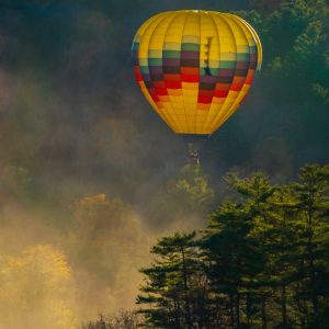One of the best things in the park was watching the Hot Air Balloons rising and floating over the
