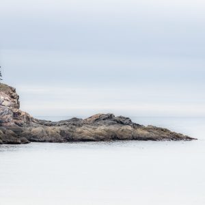 The view on an early morning stroll along Sand Beach inside Acadia National Park. Calm winds in the