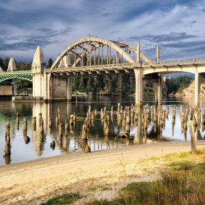 Bridge over the Siuslaw River in Florence, Oregon.