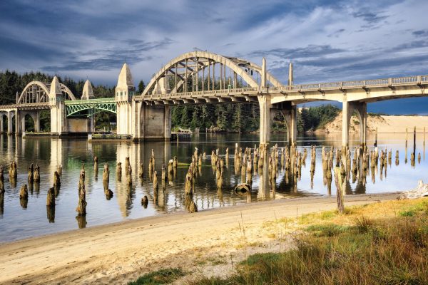 Bridge over the Siuslaw River in Florence, Oregon.