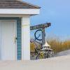 The Robt Moses Lifeguard Shack is securely padlocked for the year but the island transportation was