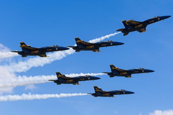 Blue Angels demonstration team performing at Vidalia Air Show.